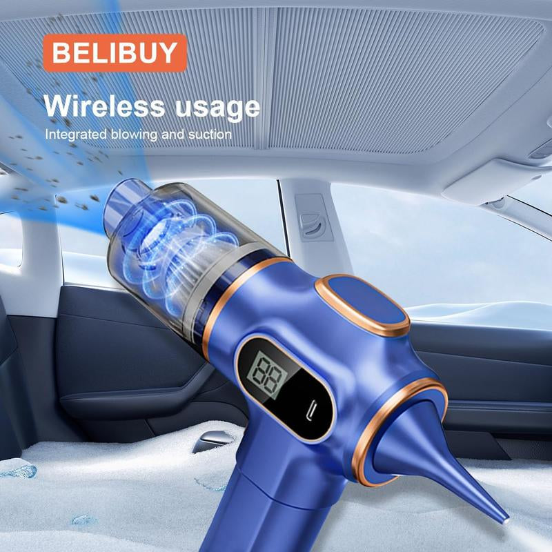 Handheld Car Vacuum Cleaner, Cordless, 16000PA High Power Portable Mini Car Vacuum Cleaner & Air Dust Collector, Advanced Digital Display, Rechargeable for Auto, Home, Pet Hair, Easy Vacuuming, Solve Various Cleaning Problems