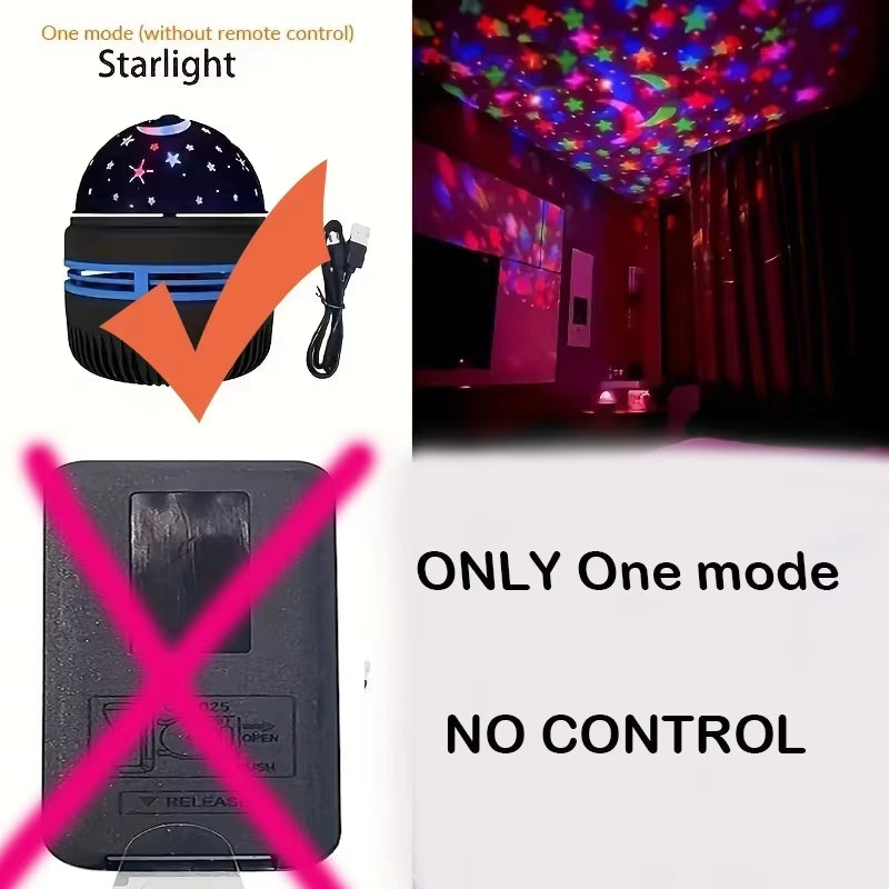 1Pc Star Projector, Galaxy Projector, Water Ocean Wave Projector for Bedroom Night Light Room Decor with 7-Colors Patterns