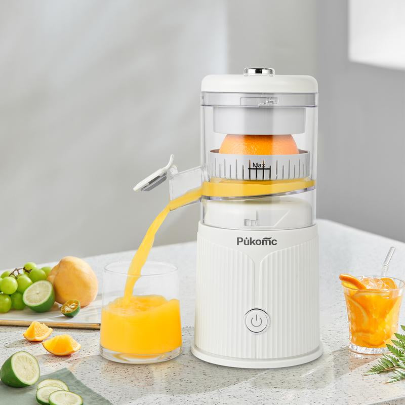 Pukomc Fast Juicer Machine Cordless & Rechargeable Fresh Pulp-Free Juice in Seconds Compact 10.6 Electric Squeezer for Oranges
