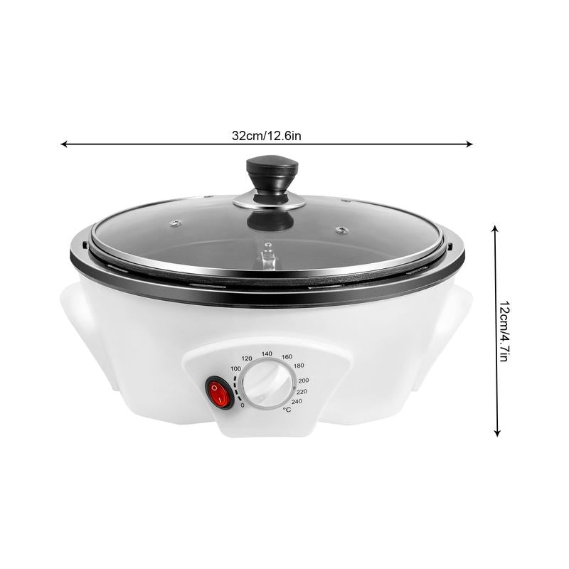 Household Coffee Beans Baking Machine, Electric Coffee Roaster Machine,0-240°Temperature Adjustment, Coffee Bean Roaster Machine Non Stick Popcorn Maker