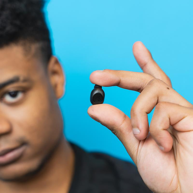 Jlab Jbuds Mini Earbuds - Smallest Bluetooth Earphones, IP55 Splash/Dust Proof, Custom EQ, Touch Controls, Safety Be Aware Mode, 20HR Battery Life, Earbuds for Sleeping, for Iphone Android